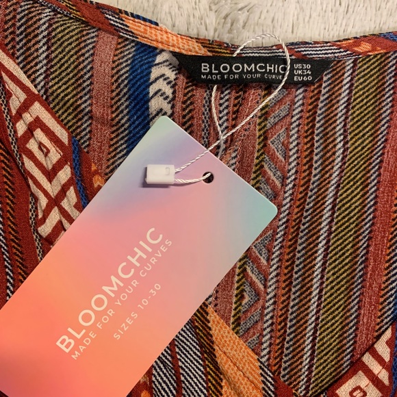 NWT - Bloomchic Striped Tribal Maxi Dress - Picture 7 of 9